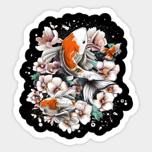 Floral Fish Sticker